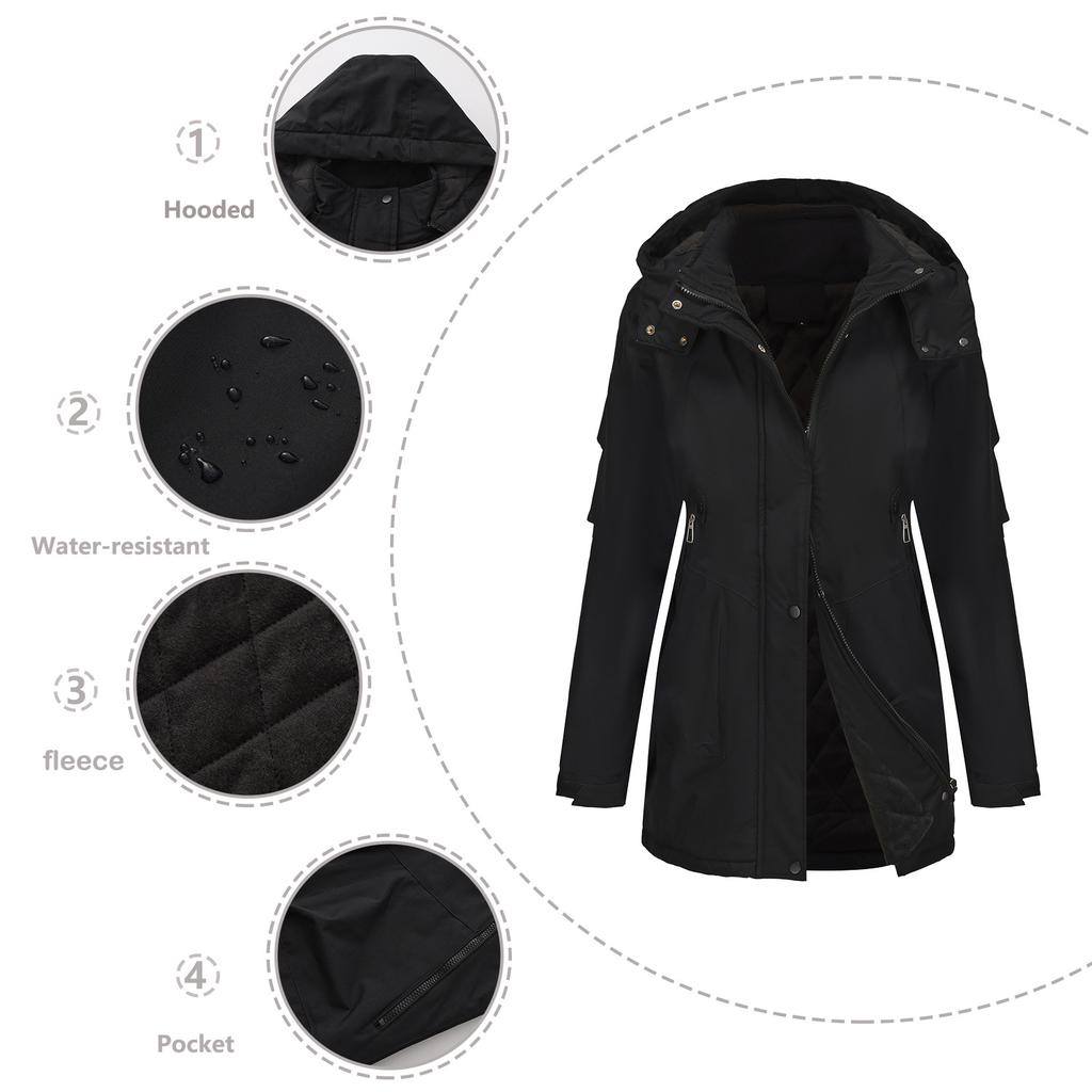 Women's Detachable, Windproof, and Warm Hiking Jacket for Autumn and Winter – A Versatile and Stylish Casual Outerwear.