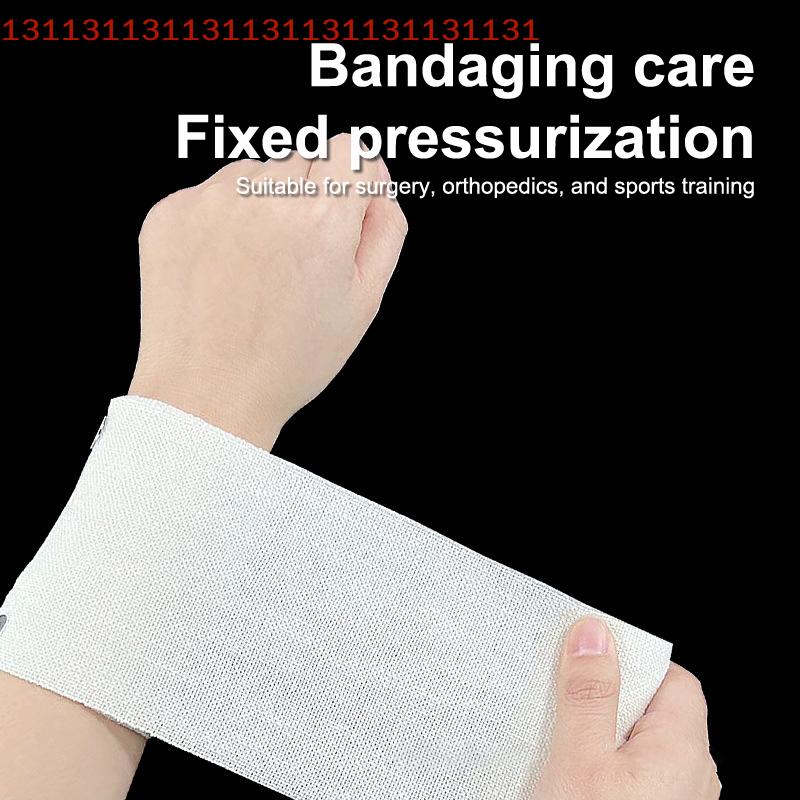 1Roll Elastic Compression Bandage Wrap With Hooks,Athletic Sport Support Tape For Ankle,Wrist,Arm,Leg Wound First Aid Measure