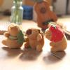 Mini Plush Capybara Charm Keychains Sweet Cute Pendant Car Keyring Backpack Decoration Fashion Jewelry for Women Girl