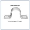 10-Piece 304 Stainless Steel Thickened U-Shaped Saddle Pipe Clamp Set