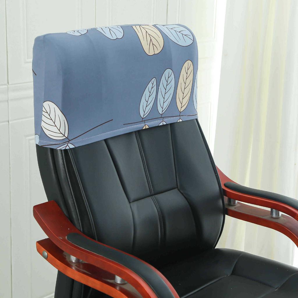 Elastic Boss Chair Headpillow Case Office Chair Cover Swivel Chair Headpillow Case Computer Chair Headpillow Seat Dustproof Head Cover