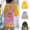 Durable Canvas Womens Backpack With Fun Duck Toy And Transparent School Bag Design