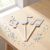 Music Note Cake Toppers Set of 6 for Birthday Party Decorations Musical Theme Cupcake Picks DIY Cake Flags Reusable Accessories