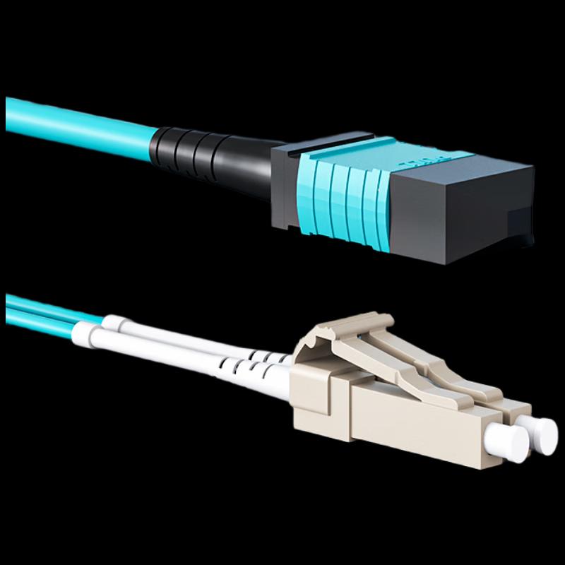 Baisende MPO-LC OM3 Multimode 8-Core Fiber Patch Cable