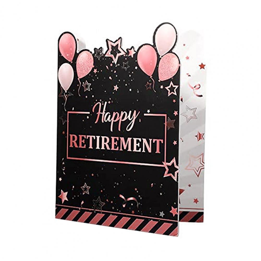 Blessing Card Retirement Card with Shape Bright Color Extra Guest Book for Retirement Party Decoration Unique for Retirement