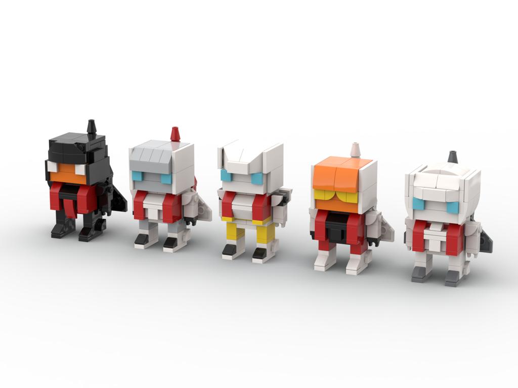 *Transform Auto Robot Brickheadz * Star Scream Jazz Prime DIY Enlighten MOC Block Brick set,Compatible With