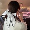Fashion Pearl Scrunchies Ties Satin Long Ribbon Ponytail hair bundle Silk Floral Summer Hair Bands Accessories For Women Girls