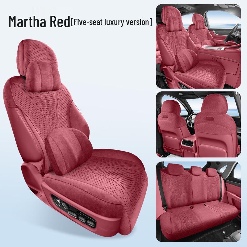 AITO M7 Car Seat Cushion, Universal All-Season Suede Saddle Pad for Six-Seater Vehicles