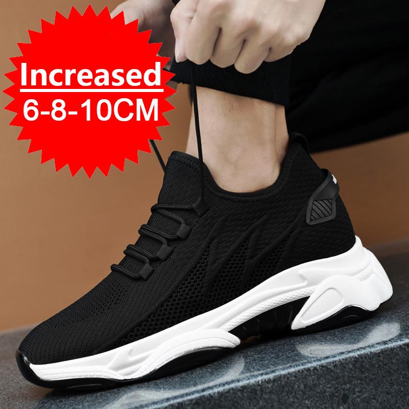 Sneakers Men Elevator Shoes Height Increase Shoes For Men Casual Insole 10cm 8cm 6cm Optional Heels Moccasins Taller Male Sports