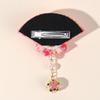 2Pcs Japanese Fan Hair Clip Sakura Ribbon Barrette Pearl Dangle Hairpin For Girls Women Children Headdress Headwear Accessories