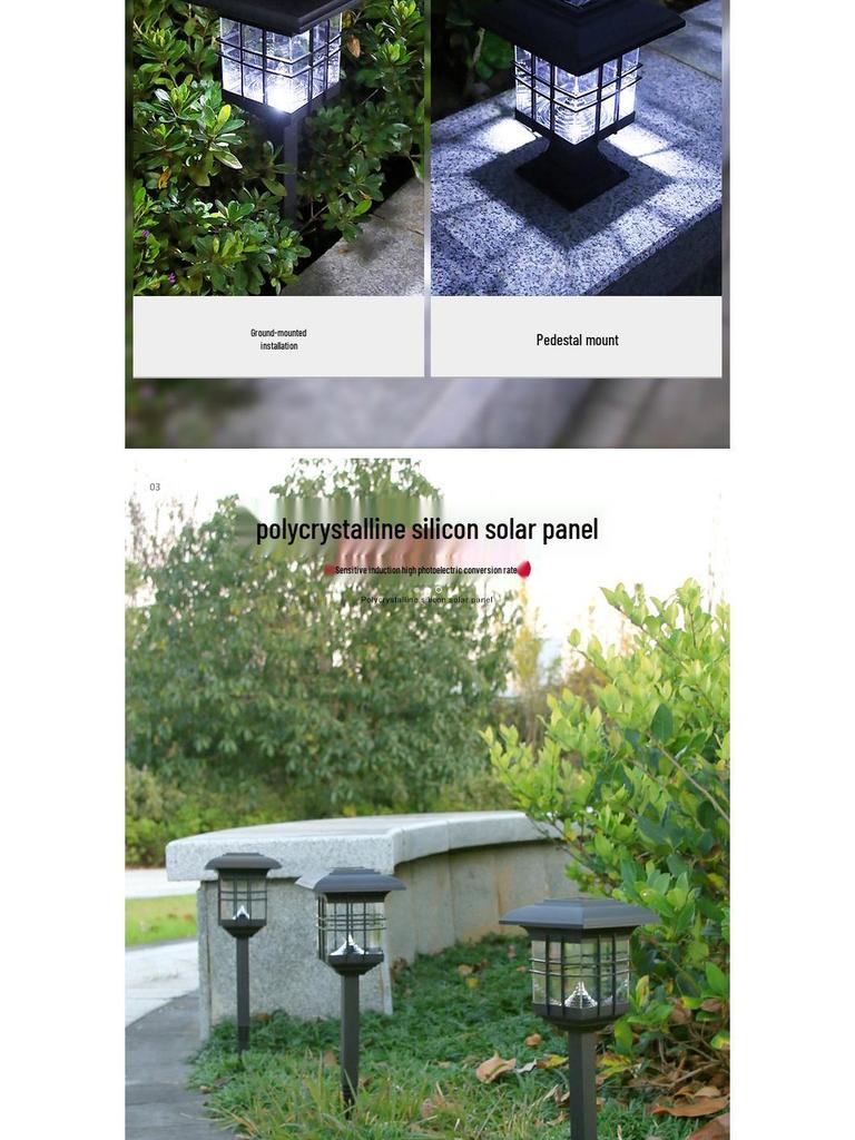 Waterproof Solar Lamp for Garden, Villa, or Park