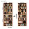 62KD for Creative Door Sticker Bookshelf Bookcase Wallpaper Adhesive Wall Mur