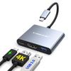 USB C To HDMI Converter Type C To HDMI Converter 4K USB Data PD 100W Adapter for Dual Monitor Aluminum Alloy Housing Adapter, Hub, 3.0 High-Speed