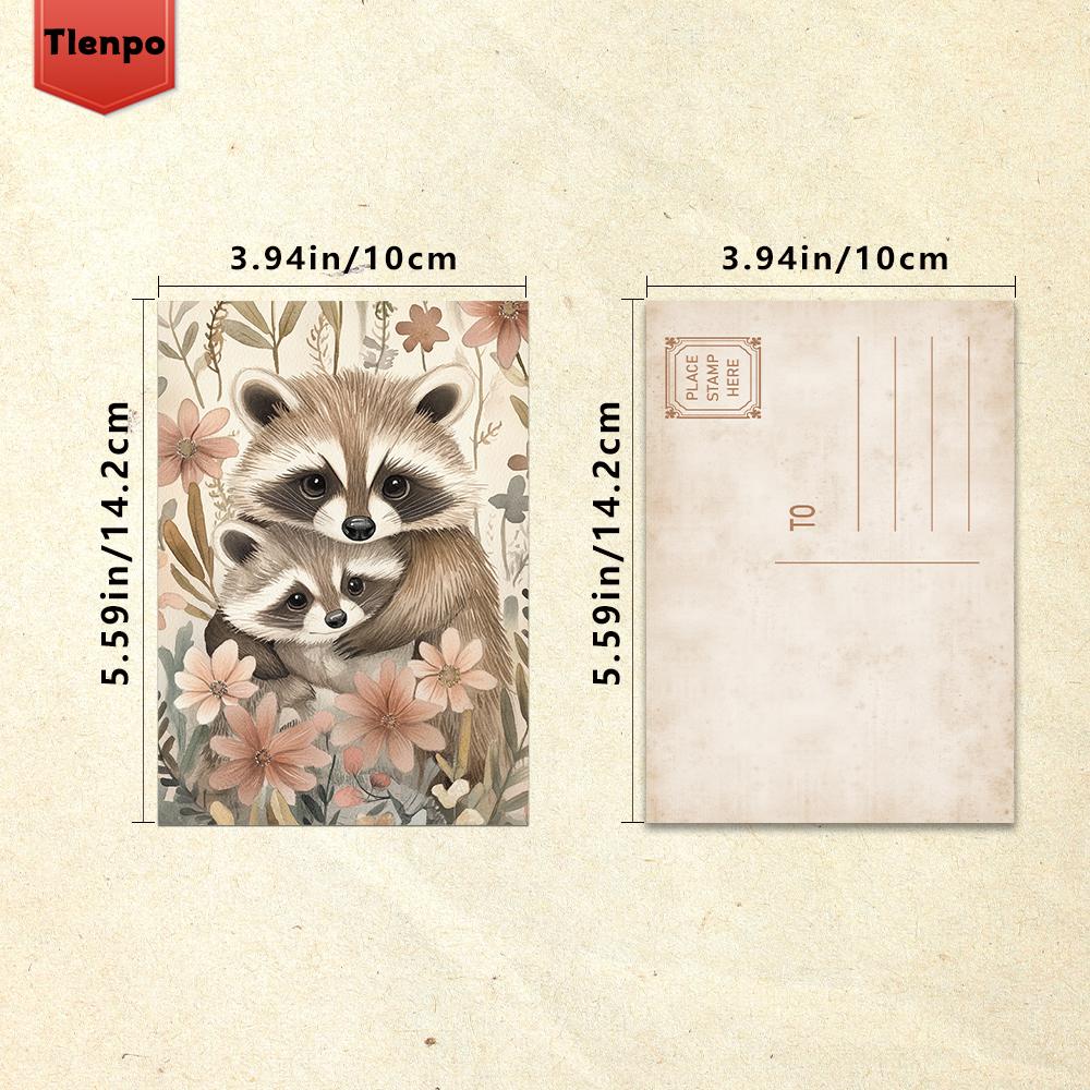 32pcs, Various Animal Postcards, Animal Postcards, Wall Stickers, Message Cards, Cards, DIY Postcards, Holiday Decorations