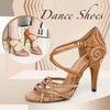 Sapatos de dança latina femininos brilhantes strass sapatos de dança modernos salto 10cm