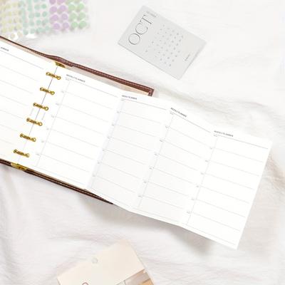 Fromthenon 10Sheets A6A7 Easy Refill 4-Fold Out Weekly Plan Replacement Core for Daily Planning Agenda Travel Journal and All So