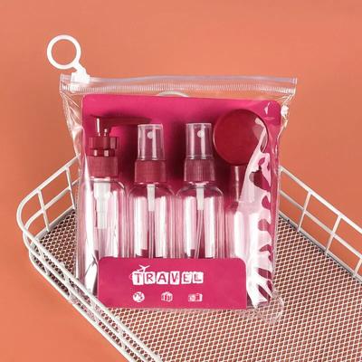 5pcs Pump Dispenser Vacuum Plastic Clear Lotion Cosmetics Empty Containers Spray Bottle Travel Essentials