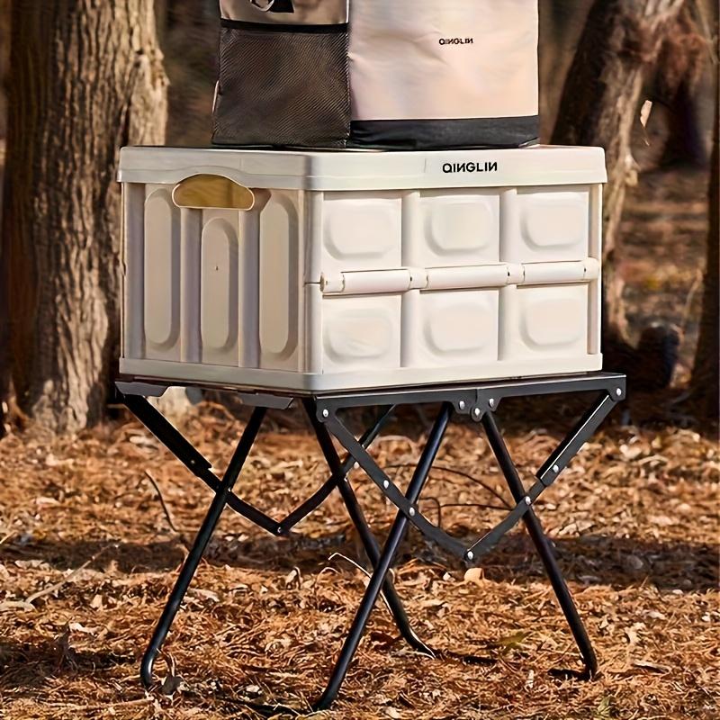 Lightweight Folding Camping Table, Picnic Desk with Carry Handle, Tripod Base, Ideal for Outdoor Activities, Camping Accessorie