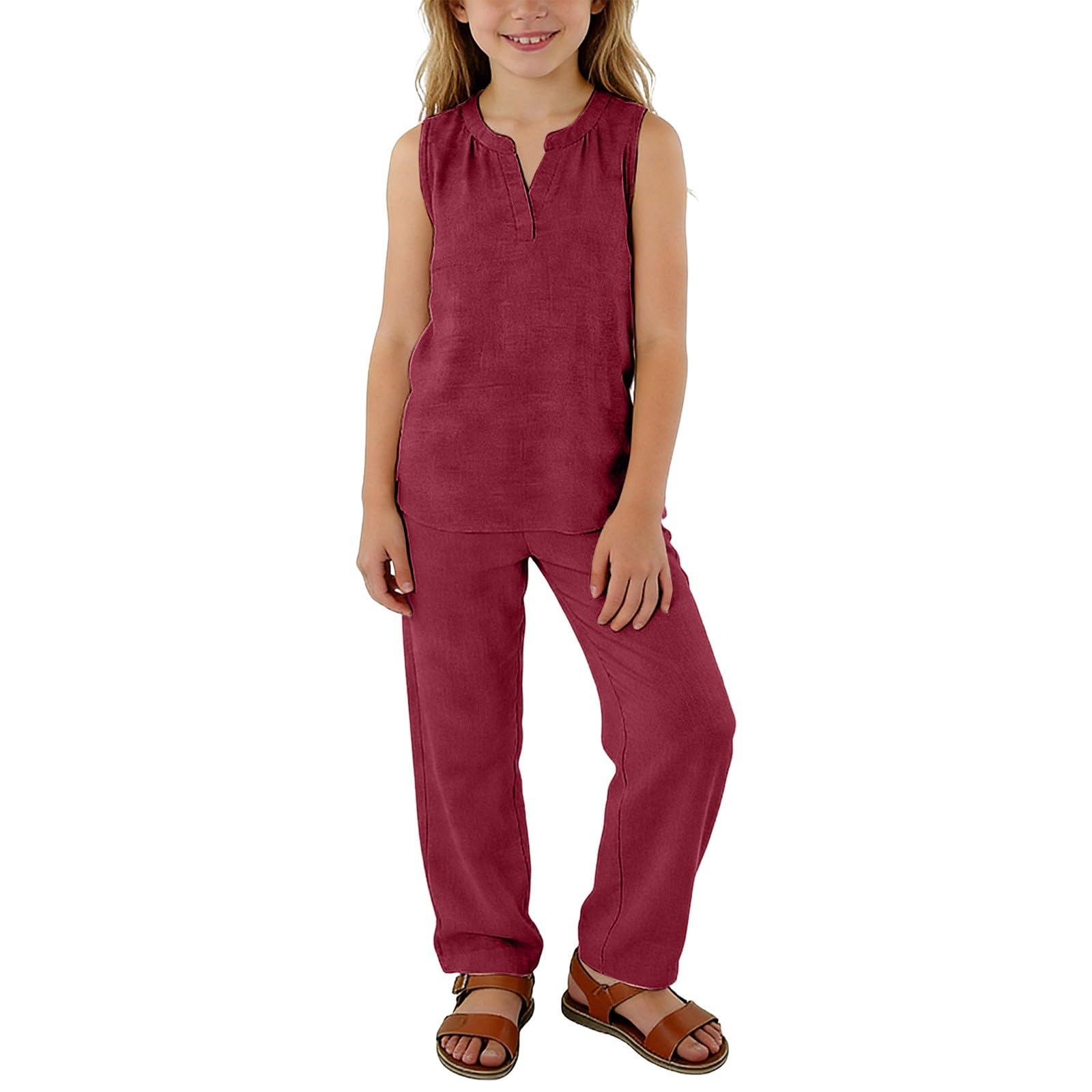 Boys And Girls Casual Comfortable Two-Piece Kids Set 120 винный