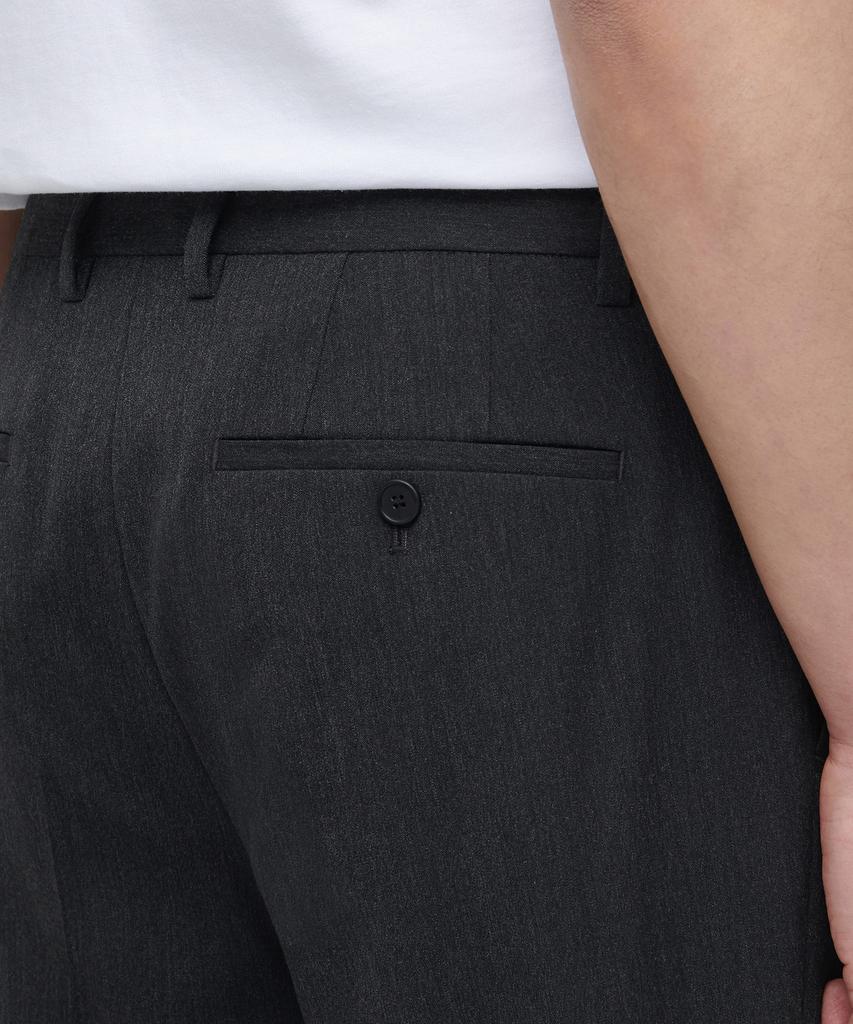 Musinsa Standard Lightweight Tapered Hidden Banding Crop Slacks [Charcoal Gray]