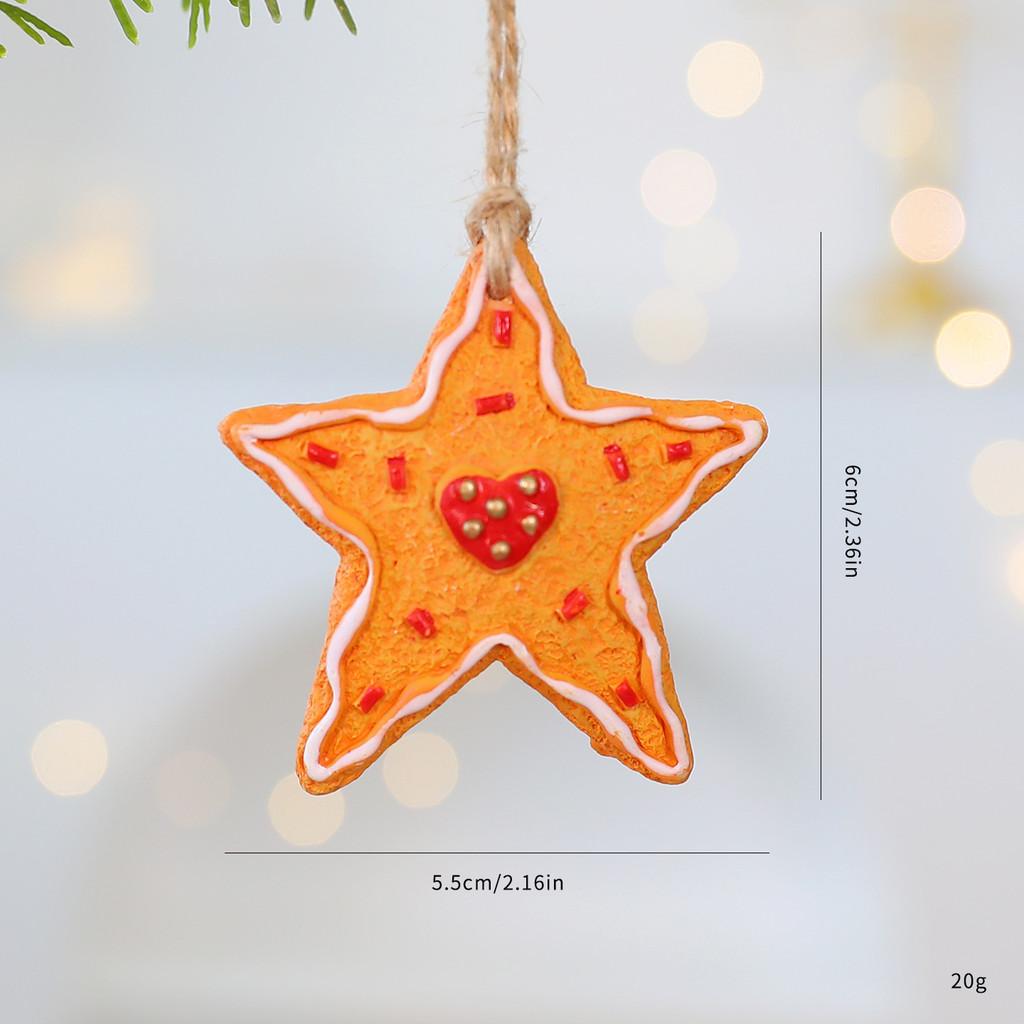 Christmas Resin Ornaments Set With Snowflake Star Heart For Holiday Decor
