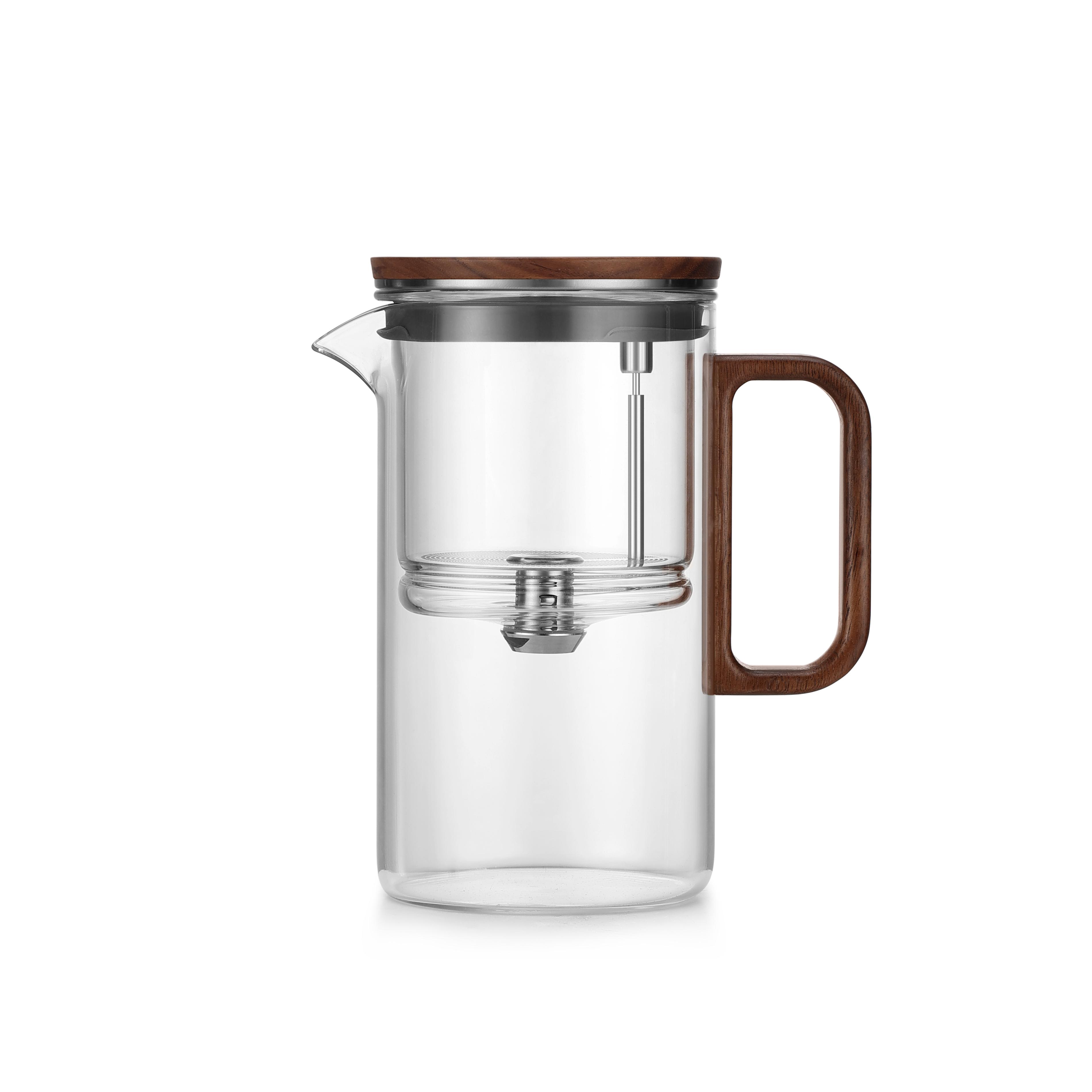 

Фильтр-чайник, чайная посуда, чайник для цветочного чая, толстостенный жаропрочный стеклянный чайник, высокое качество, магнитный вращающийся слив 500 мл 500ml-16.9oz