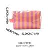 Waterproof Striped Toiletry Bag Large Capacity Pink Travel Cosmetic Storage Bag Simple Portable PVC Makeup Organizer Beach