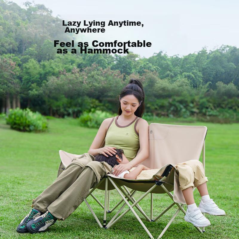 JD Original Outdoor Folding Chair, Portable Folding Moon Chair, Camping Chair, Folding Stool, Beach Chair, Fishing Chair, High Back Style