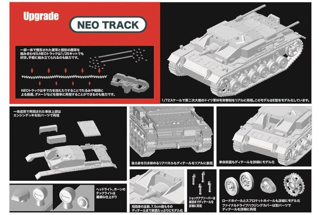 Platz Dragon 1/72 WWII German Stug III Ausf. E with NEO Truck Plastic Model Kit DR7562NT (Tank)