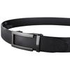 MACBELT Men's Belt, No Holes, Large Size, Genuine Leather, BusinessCasual, Auto-Lock, 35mm Width, MBC-481bk-BK