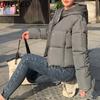 BITCED Minimalist Hooded Short Down-Filled Cotton Jacket Casual Puffer Jacket Lightweight Cotton Coat