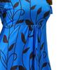 Dress Leaves Print Breathable Polyester A-line Mini Dress for Women