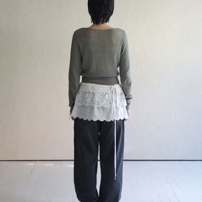 Rubati White Heidi Lace Mini Apron