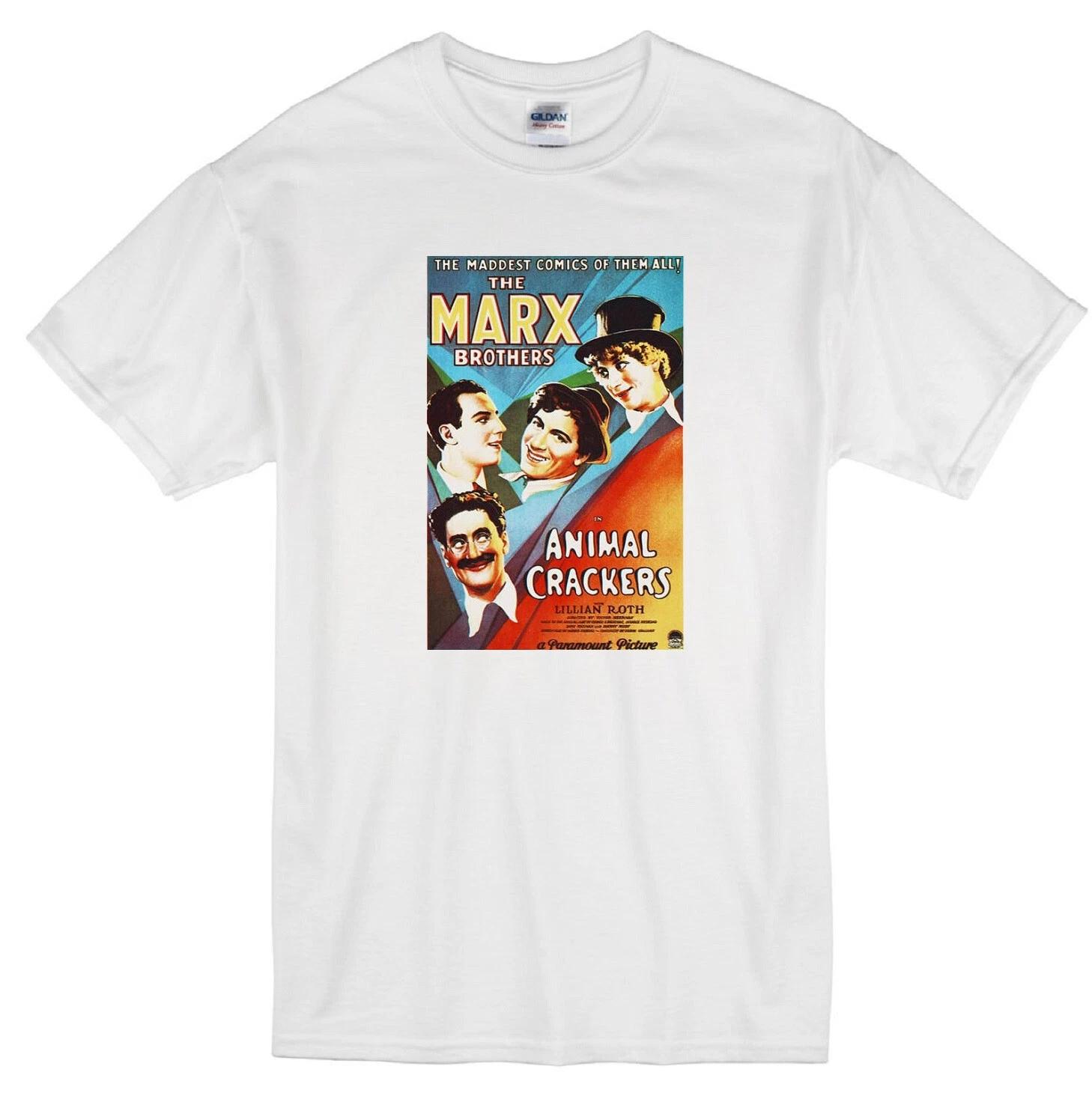 MARX BROTHERS ANIMAL CRACKERS GROUCHO CHICO HARPO ZEPPO MOVIE WHITE T-shirt S