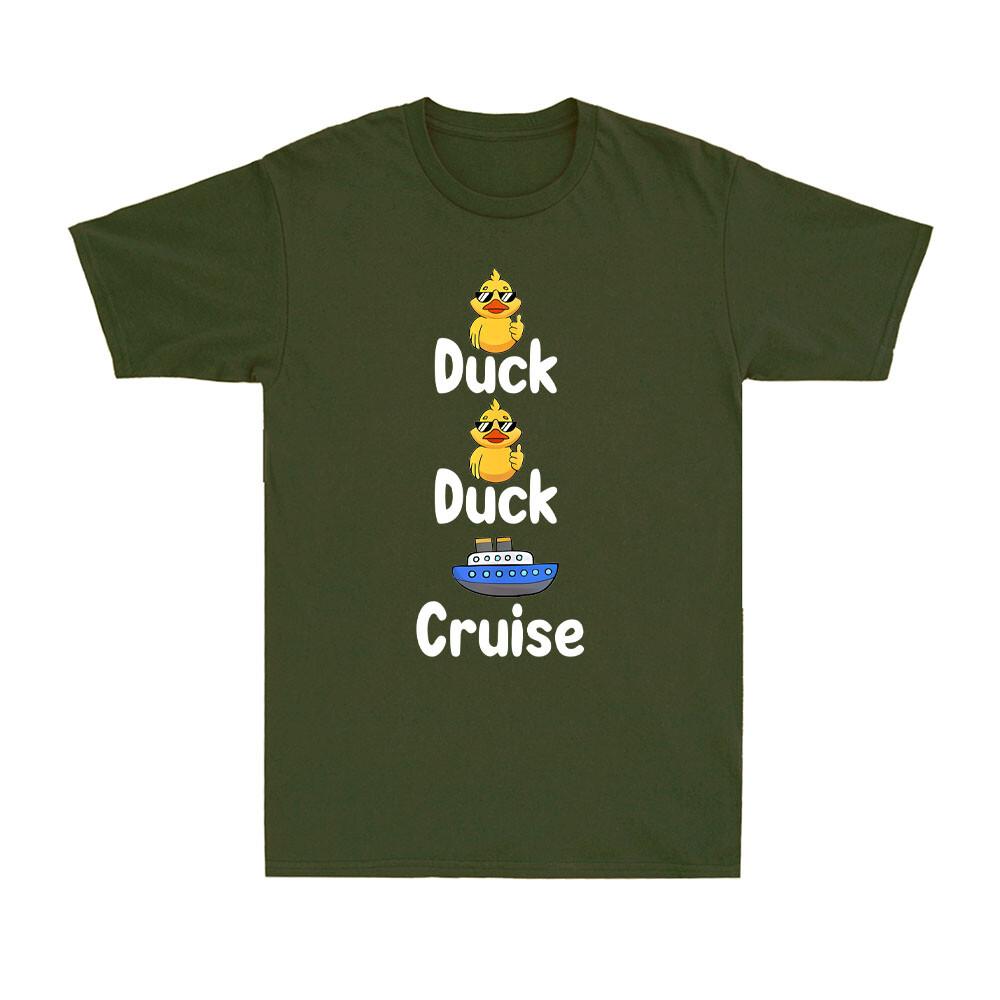 Duck Duck Cruise Family Matching Cruise Vacation Novelty Unisexs Cotton TShirt
