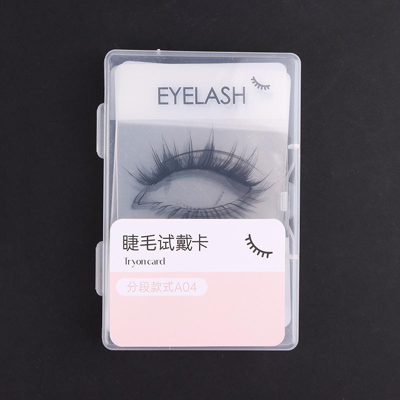 

Women 12 Styles Popular False Lash Trial Card Kit Professional Salon Pre-Application Try-On Tool For Lash Extensions