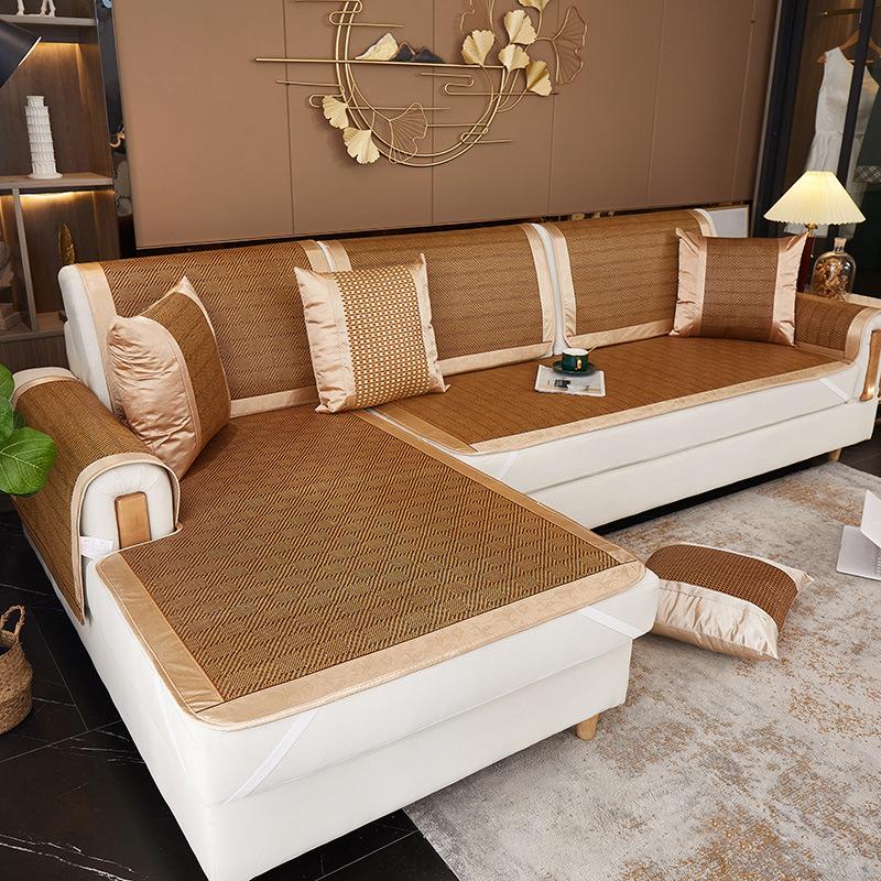 Rattan Mat Sofa Cushion Summer Summer Summer Summer Summer Mat Cushion Simple Modern Leather Full Covered Cloth