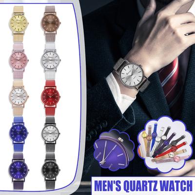 Fashion Stainless Steel With Luminous Small Dial Men's Quartz Watch