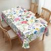 Spring Colorful Flowers Rectangle Tablecloth for Table Decor Washable Farmhouse Kitchen Dining Tablecloth Wedding Party Decor