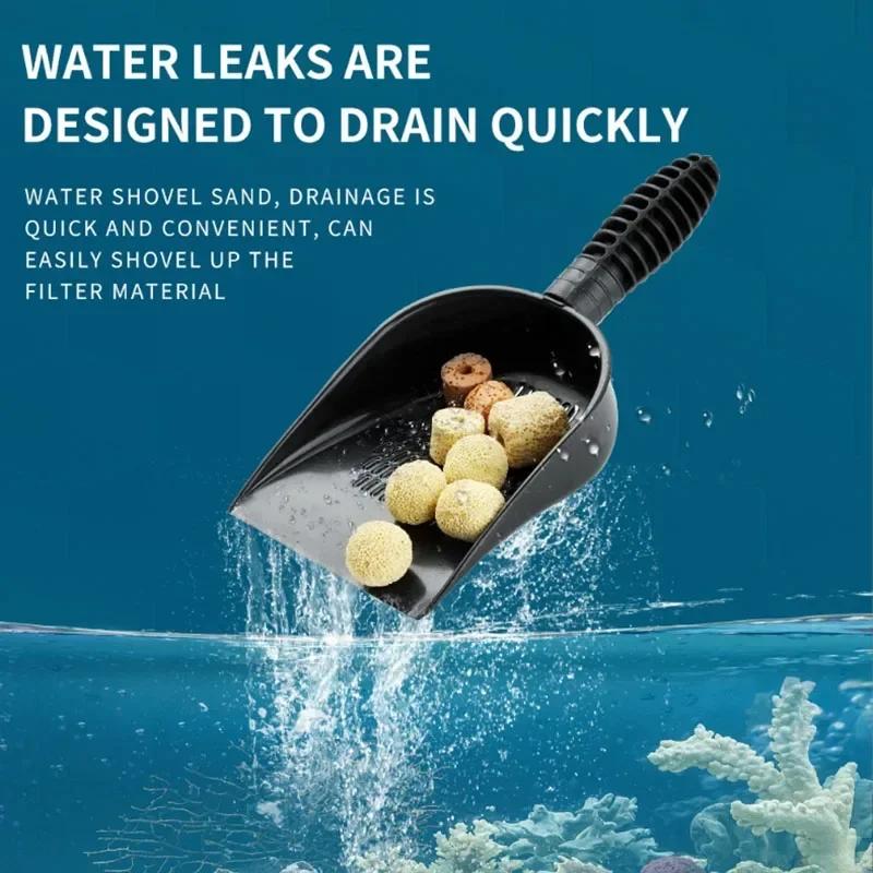 Functional Aquarium Fish Tank Gravel Sand Scoop Shovel Scraper Cleaning Pan Bottom Sand Cleaning Shovel Aquarium Cleaning Tool