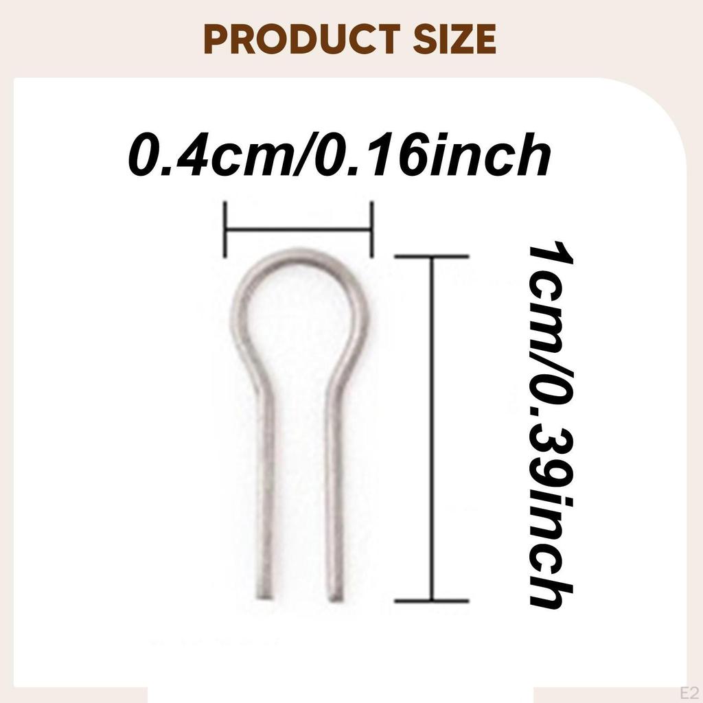 100 Pieces Hanging Pins Alloy Wire Jump Rings Mini Firing Accessories for Ceramic Ornaments