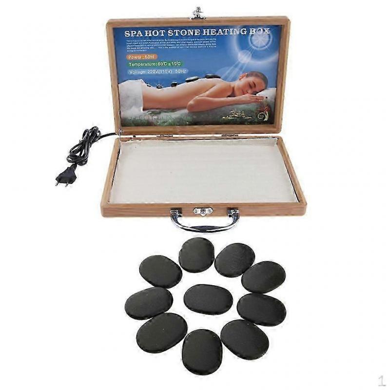2025 Latest Model Stone Rock Heating Box Massage Warmer Case Heater Set EU Plug