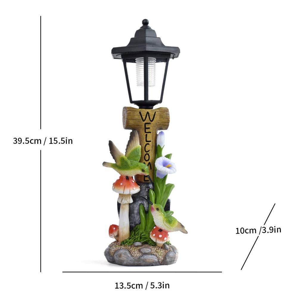 Solar-Powered Puppy Figurine: Outdoor Resin Garden Decoration