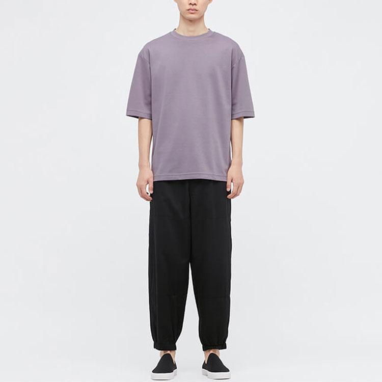 Uniqlo Loose Fit Crew Neck Short Sleeve T-Shirt Unisex Tops Violet 444999-74