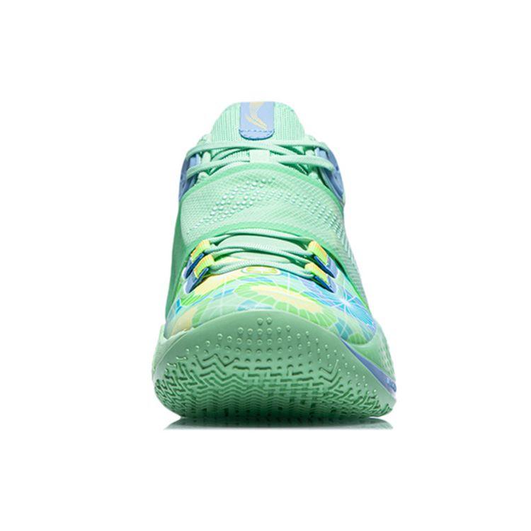 Li Ning Sonic 9 Odolné proti oděru Mid-Top Basketbalové boty Pánské tenisky Světle-Mátově-Zelená ABAR011-E