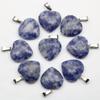 20MM Herzförmiger Naturstein Anhänger: Achat, Rosenquarz, Aquamarin, Pfirsichherz Schmuck
