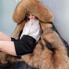 Dámská parka Outdoorová dlouhá parka Plyšová bunda plus size Bunda s odnímatelnou podšívkou