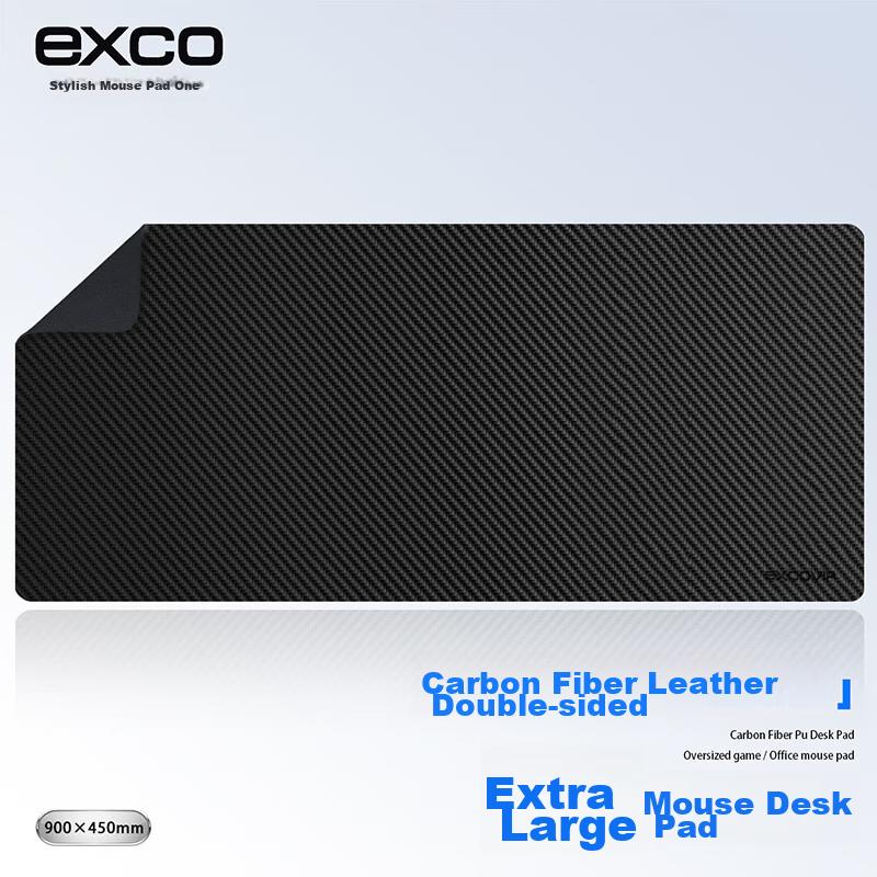 Mouse Pad, Carbon Fiber Computer Desk Pad, Laptop Desk Mat, Large PU Leather Texture, Double-Sided Waterproof Leather Desk Pad, Keyboard Mat, 0109