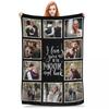 Maßgeschneiderte Personalisierte Decke Bilder hochladen DIY Flanelldecke Personalisierte Warme Fotos Weich Warm Paar, Valentinstag