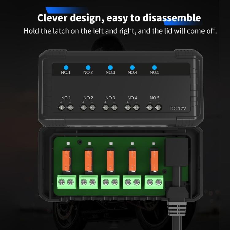 12V Fuse Box Universal 20A Automotive Block Fuse LED Indicator Light Heat Resistant Fuse Hold for Car Motorcycle